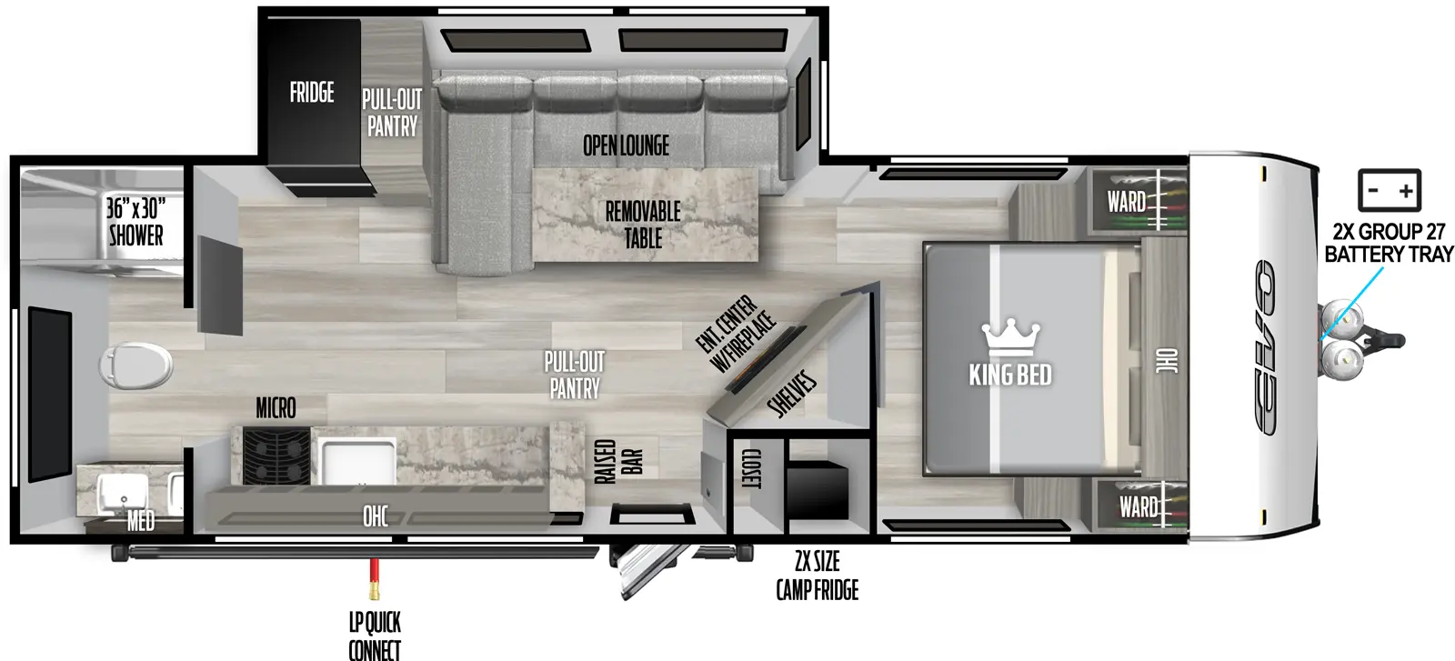 Evo East 27RB Floorplan